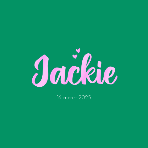 Color blocking geboortekaartje meisje met hoogglans letters
