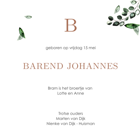Kaart binnenkant