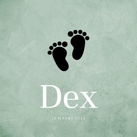 Schattig babykaartje met voetafdrukjes voor een jongen