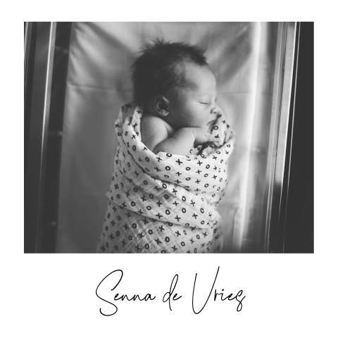 Geboortekaartje zelf maken met foto baby