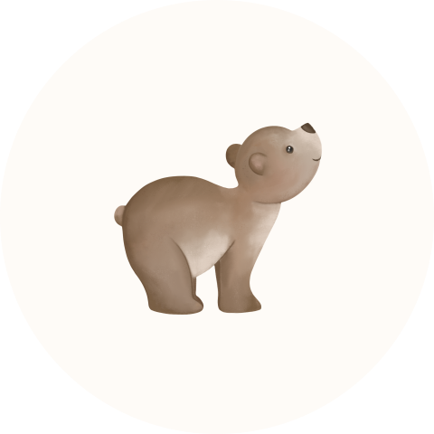 Sluitsticker met beertje