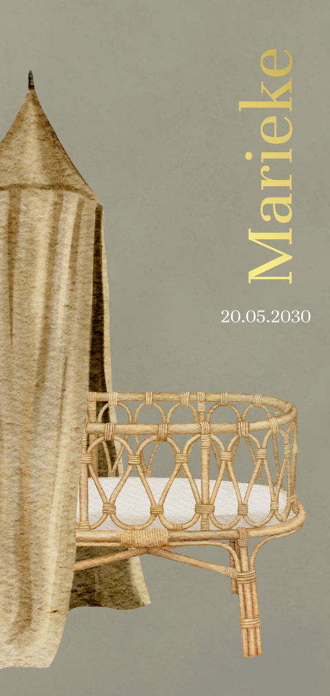 Geboortekaartje wieg