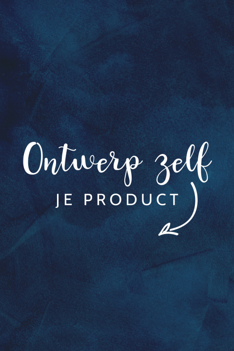 Geboortekaartje zelf maken met velvet-look in donkerblauw