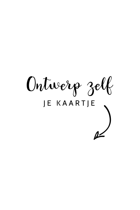 Blanco staand geboortekaartje