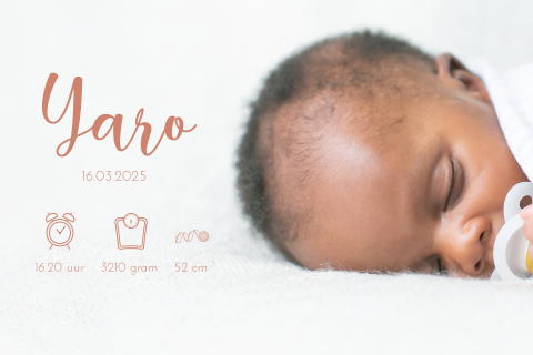 Fotokaartje met ronde hoeken voor jongen met symbooltjes