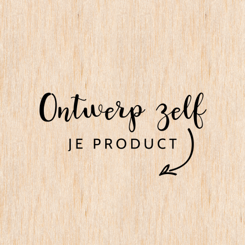 Echt houten vierkant geboortekaartje maken