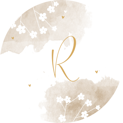 Sluitsticker watercolour en bloesemtakjes