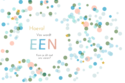 Vrolijke uitnodiging met confetti