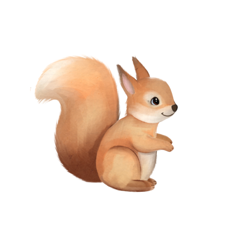Sluitstickers met eekhoorntje