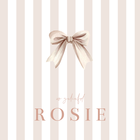 Tuinbord met streepjespatroon en strik