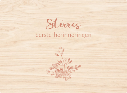 Memorybox met schattige illustratie van bloemetjes