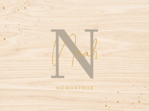 Memorybox baby met initiaal en naam