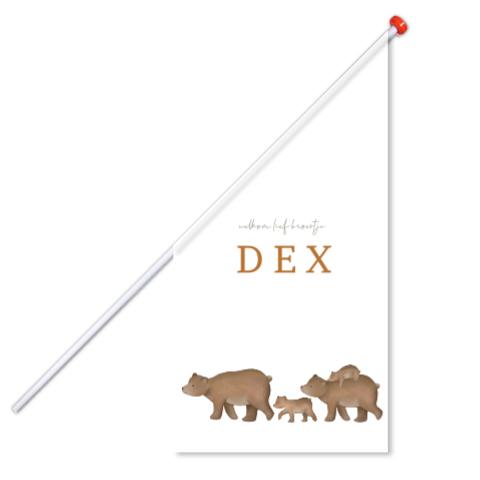 Geboortevlag met berengezinnetje