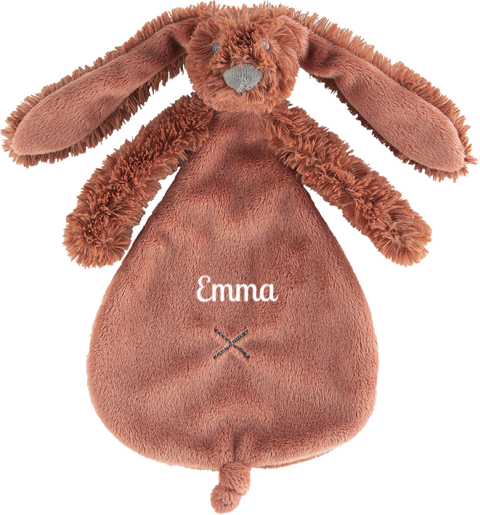 Happy Horse knuffeldoekje Richie roestbruin gepersonaliseerd