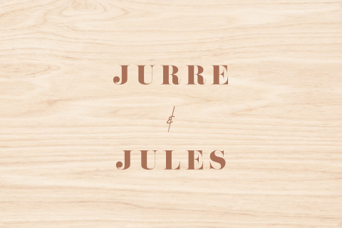 Memorybox tweeling met namen in bruin