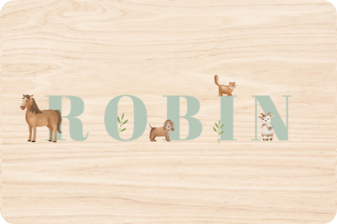 Memorybox groen met boerderijdieren