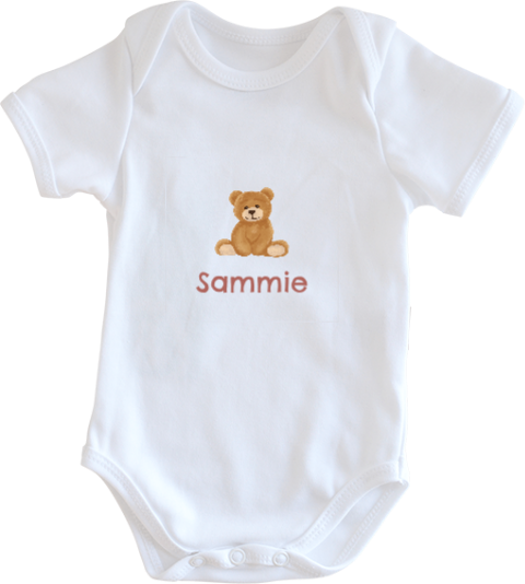 Romper met teddybeer en naam