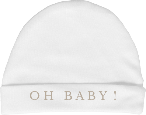 Zwangerschapsaankondiging babymutsje 'oh baby'