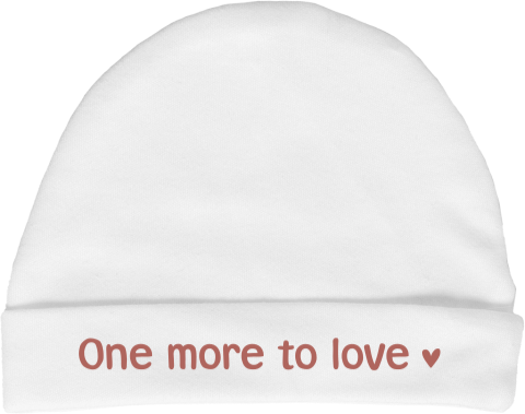Zwangerschapsaankondiging babymutsje met tekst en hartje