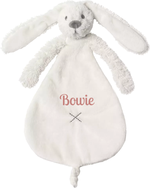 Wit Happy Horse konijn Richie knuffeldoekje gepersonaliseerd