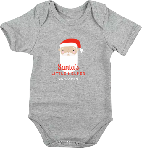 Kerst romper grijs met kerstman