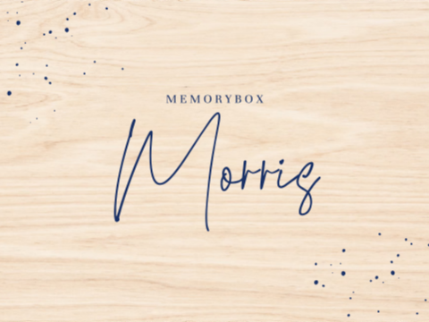 Memorybox baby met blauwe spetters