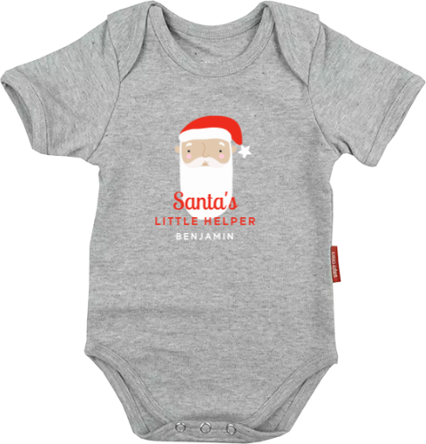 Kerst romper grijs met kerstman
