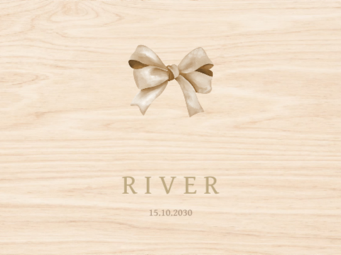 Memorybox met illustratie strik