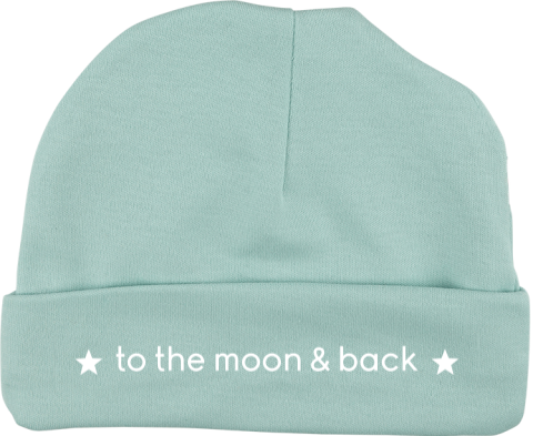 Babymuts met sterretjes en tekst