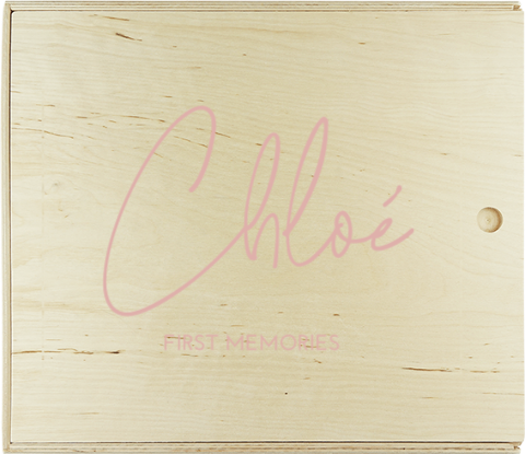 Memorybox met oudroze naam