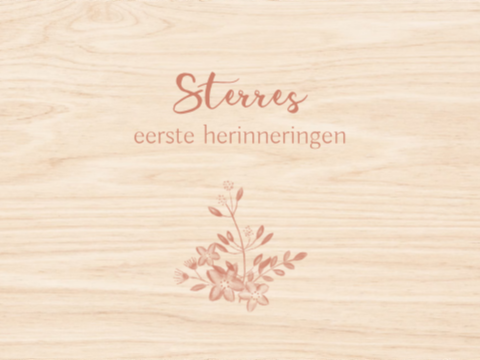 Memorybox met schattige illustratie van bloemetjes