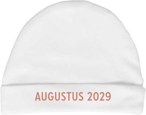 Zwangerschapsaankondiging babymutsje met tekst