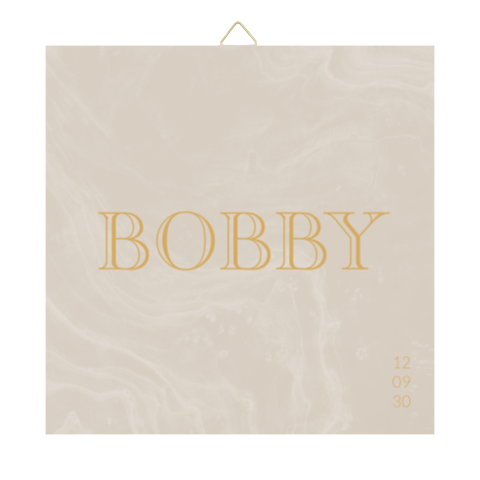 Geboortetegel marmer-look