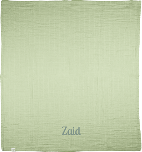 Hydrofiele doek met geborduurde naam