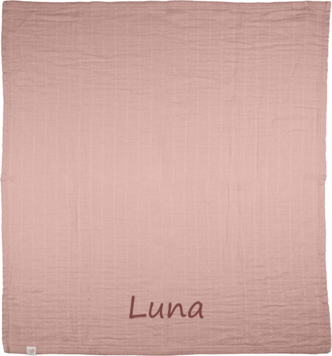 Hydrofiele doek met geborduurde naam