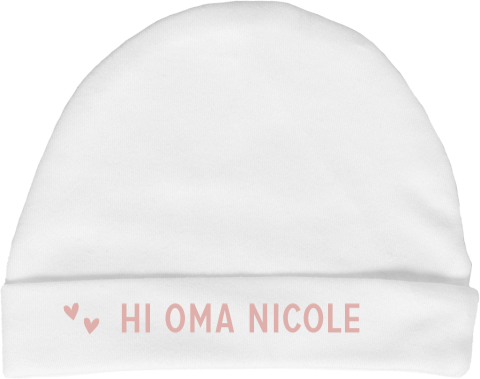 Zwangerschapsaankondiging babymutsje eigen tekst