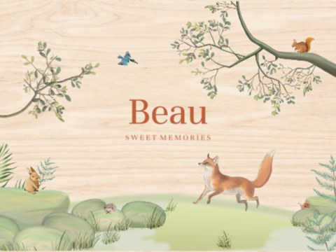 Memorybox baby met bosdieren