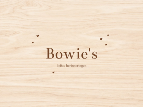 Memorybox minimalistisch met naam en hartjes