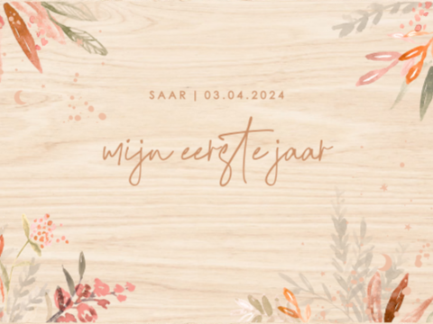 Memorybox met watercolour bloemen