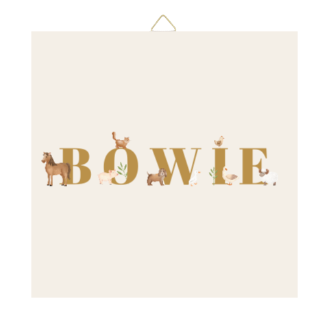 Geboortetegeltje met boerderijdieren