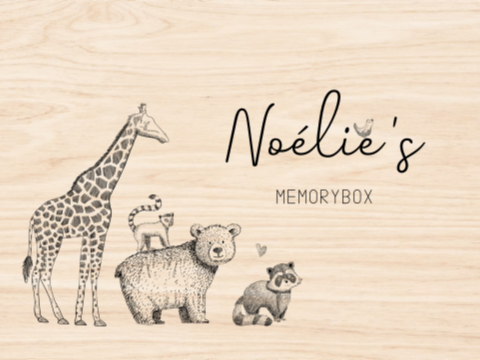 Memorybox met getekende dieren