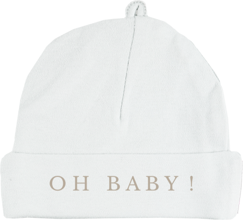 Zwangerschapsaankondiging babymutsje 'oh baby'