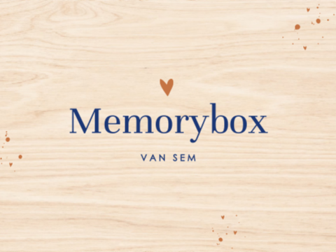 Memorybox met stoere typografie, spetters en hartjes
