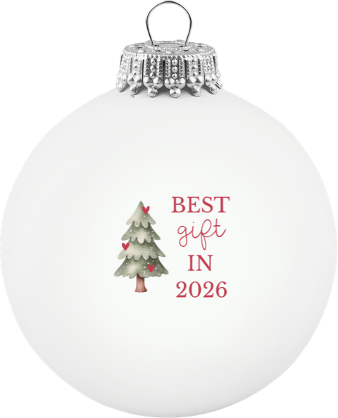 Zwangerschapsaankondiging kerstbal met kerstbal