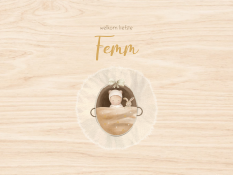 Memorybox meisje met baby in mandje