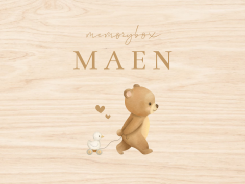 Memorybox met beer en trekeendje