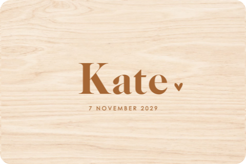 Memorybox met naam en hartje