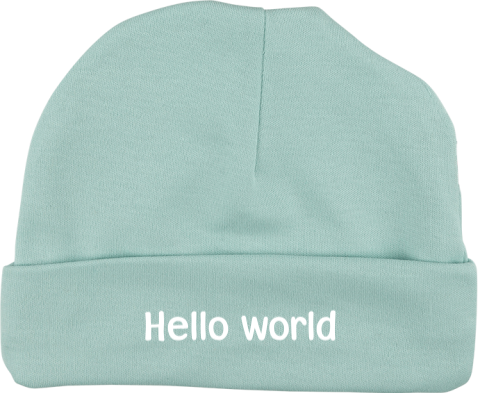 Babymuts met lieve tekst