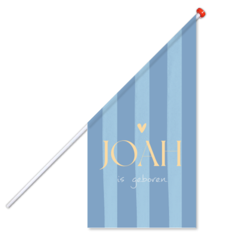 Geboortevlag met blauwe strepen