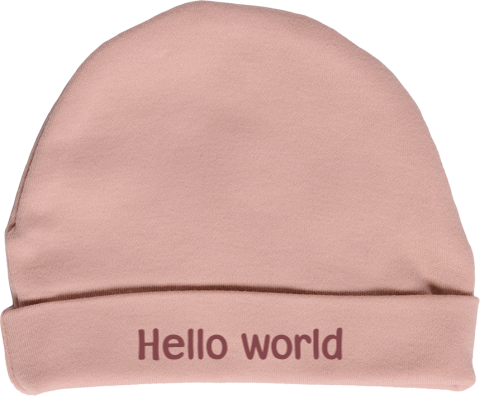 Babymuts met lieve tekst
